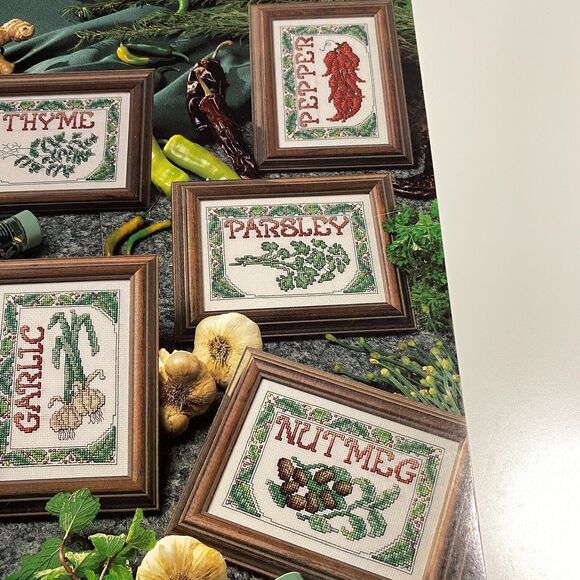 A THYME FOR ALL SEASONS Spices 8 Designs Counted Cross Stitch Pattern Kitchen - Picture 3 of 5